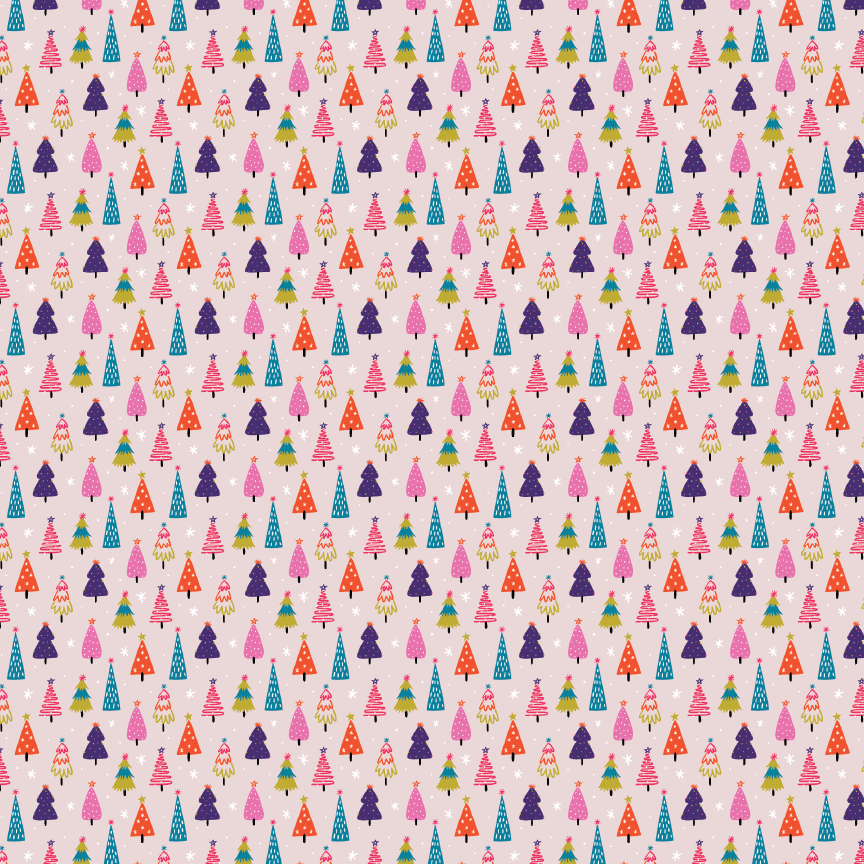 Bright Christmas Trees Pattern Acrylic Sheet - CMB Pattern Acrylic
